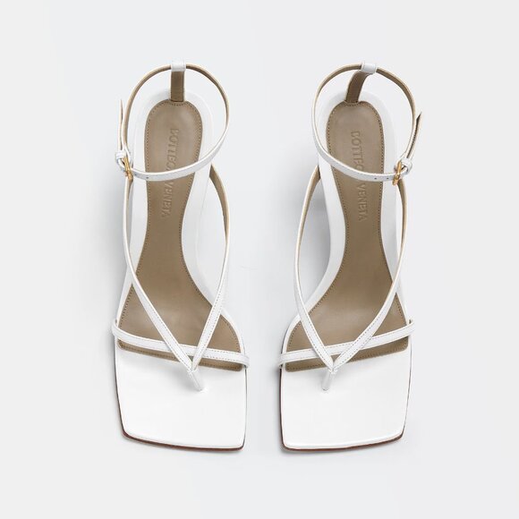 BOTTEGA VENETA White Stretch Strap Sandal - Picture 1 of 4